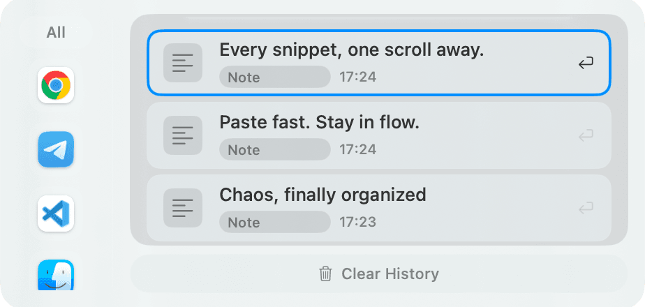 Bufferly clipboard manager